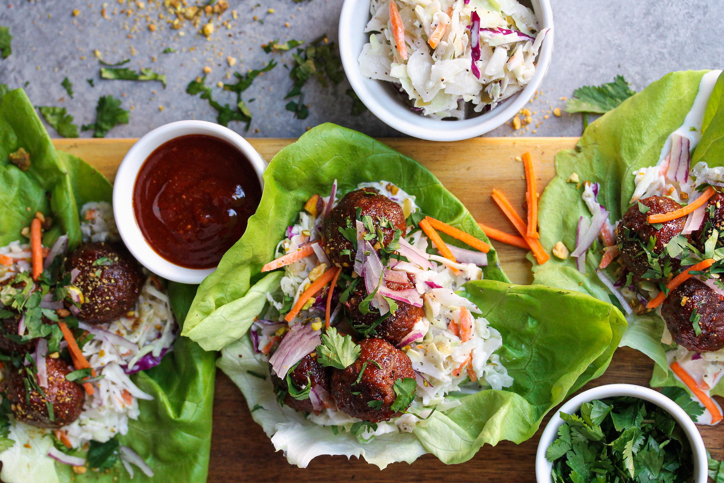 Meatball Lettuce Wraps