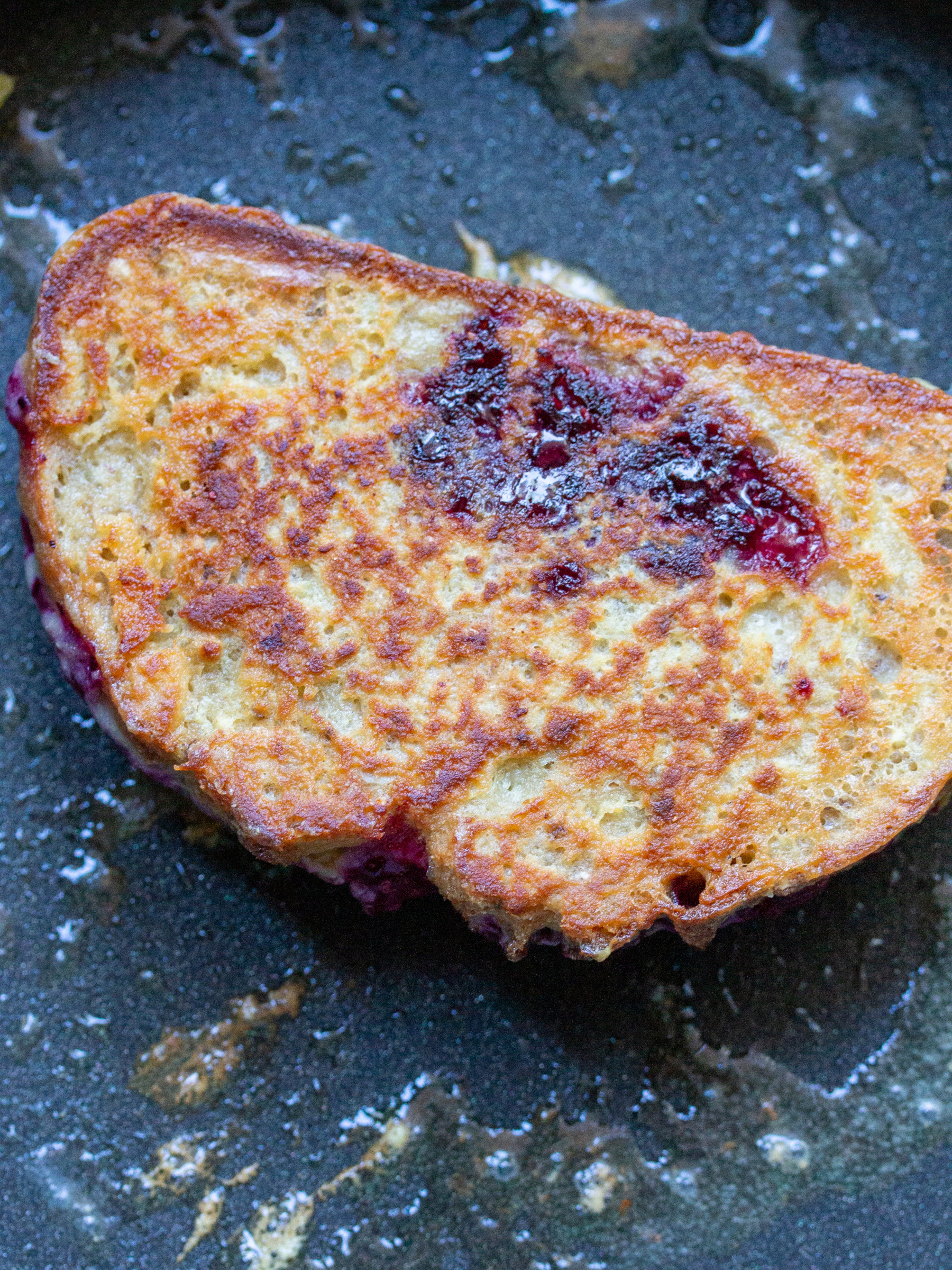 Vegan Lemon-Berry Cream Cheese Stuffed French Toast