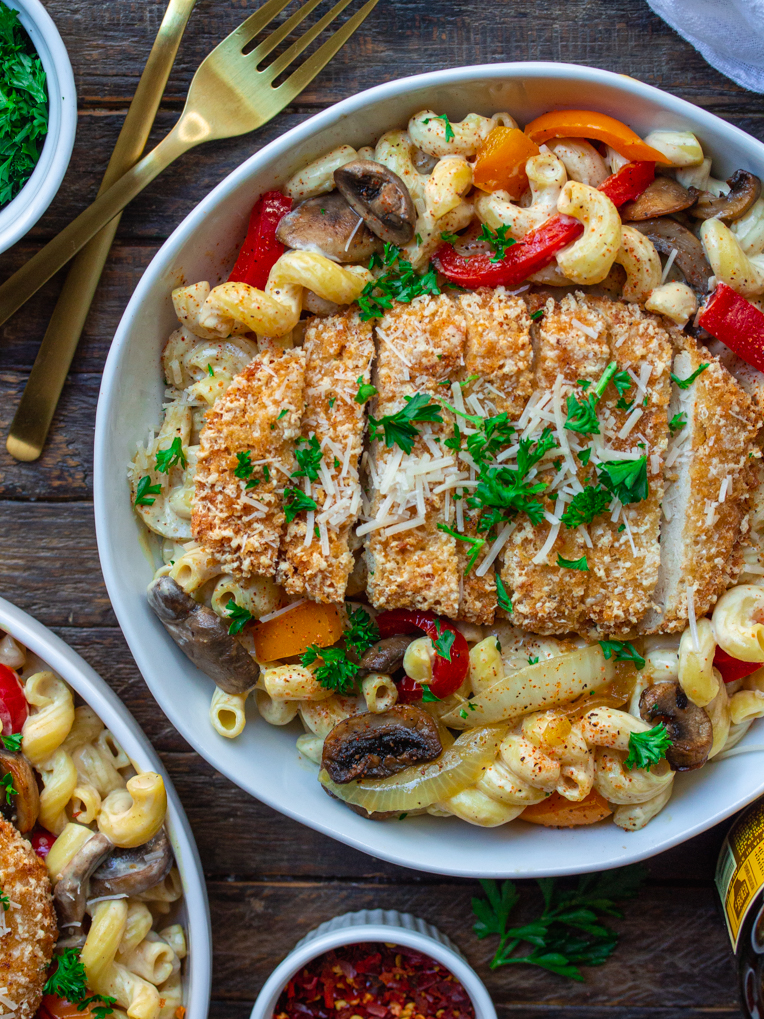 Vegan Lousiana Chicken Pasta