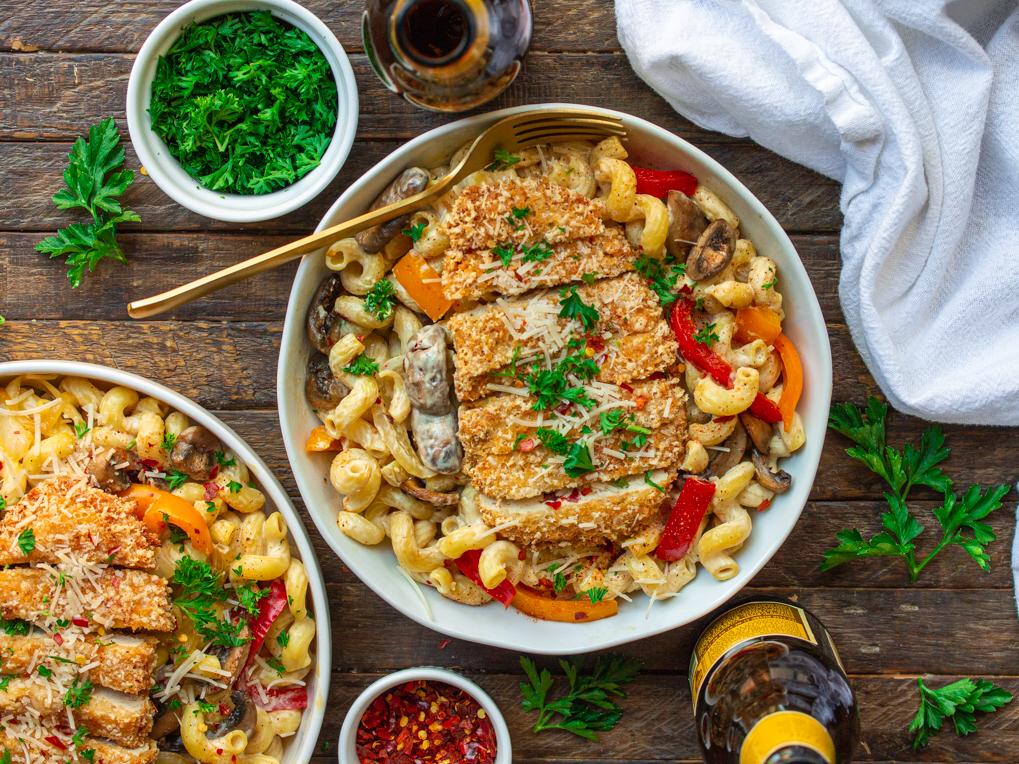 Vegan Lousiana Chicken Pasta