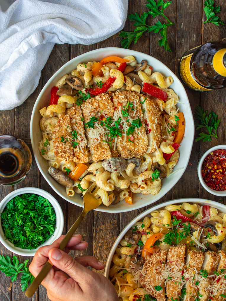 Vegan Lousiana Chicken Pasta