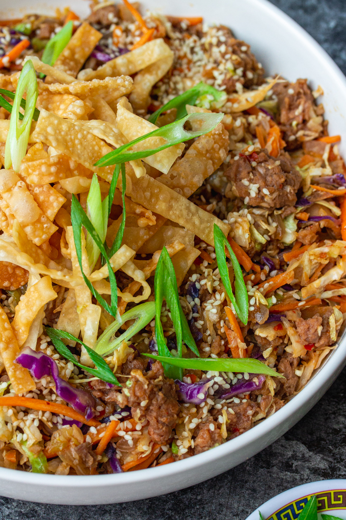 Vegan Egg Roll Bowls