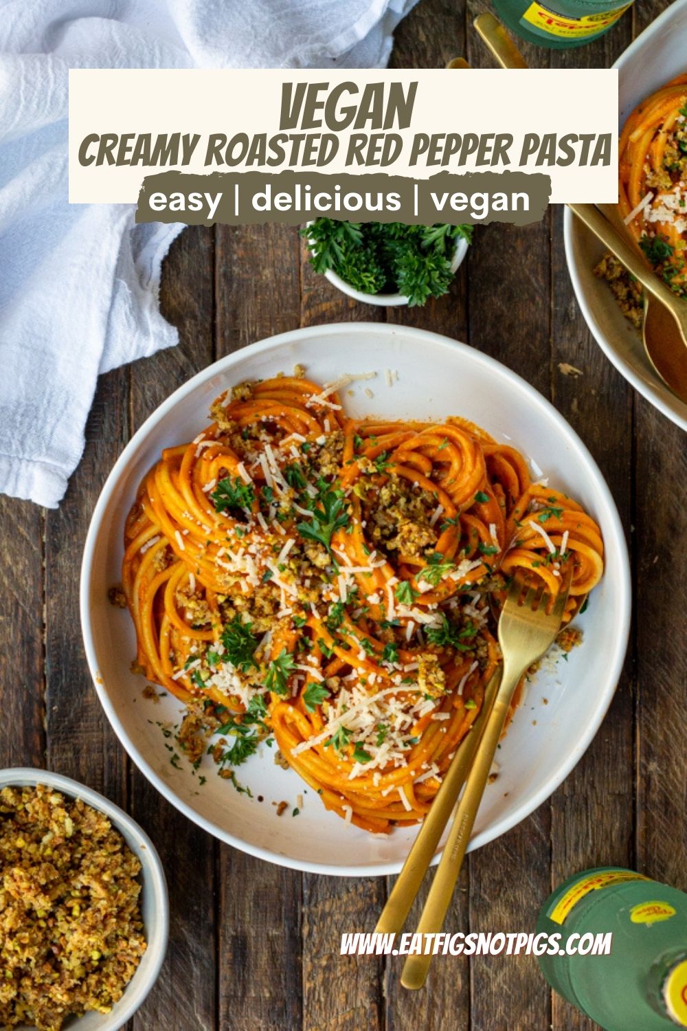 Vegan Roasted Red Pepper Pasta Pin
