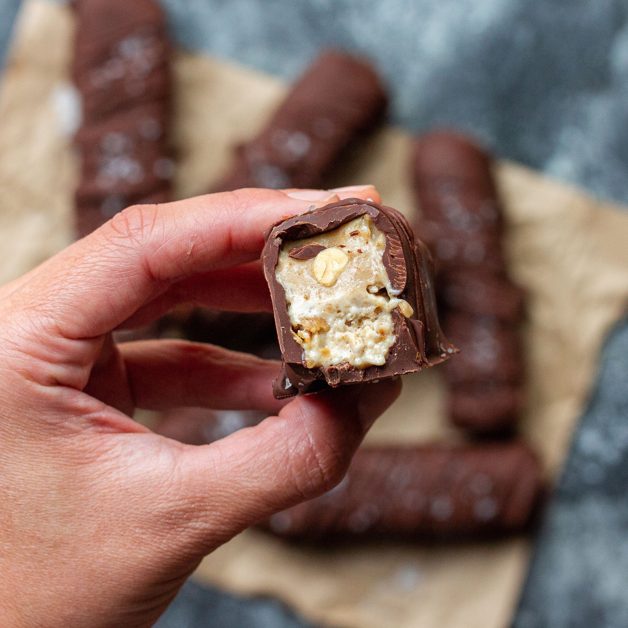 Vegan Snickers Ice Cream Bars