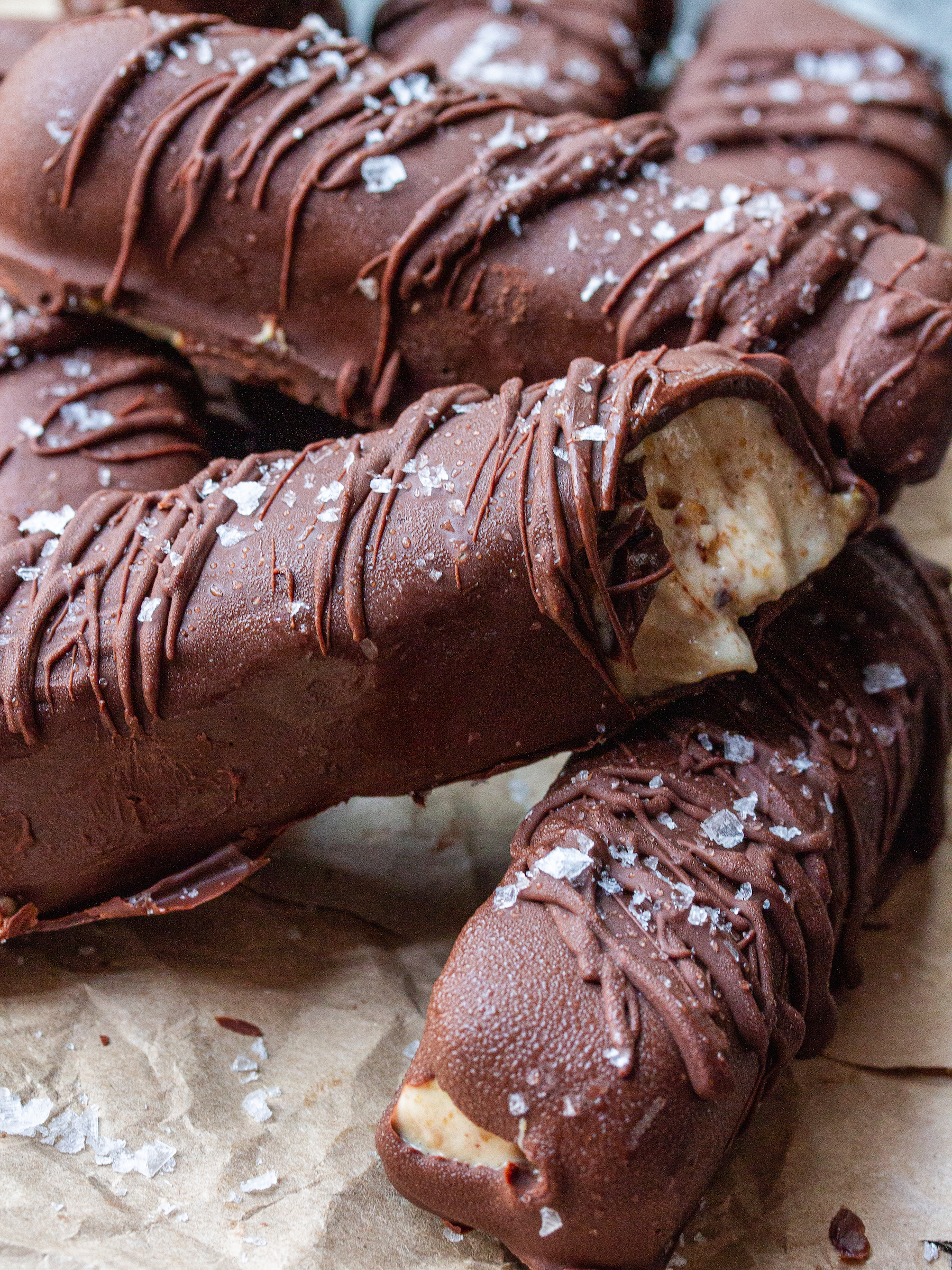 Vegan Snickers Ice Cream Bars