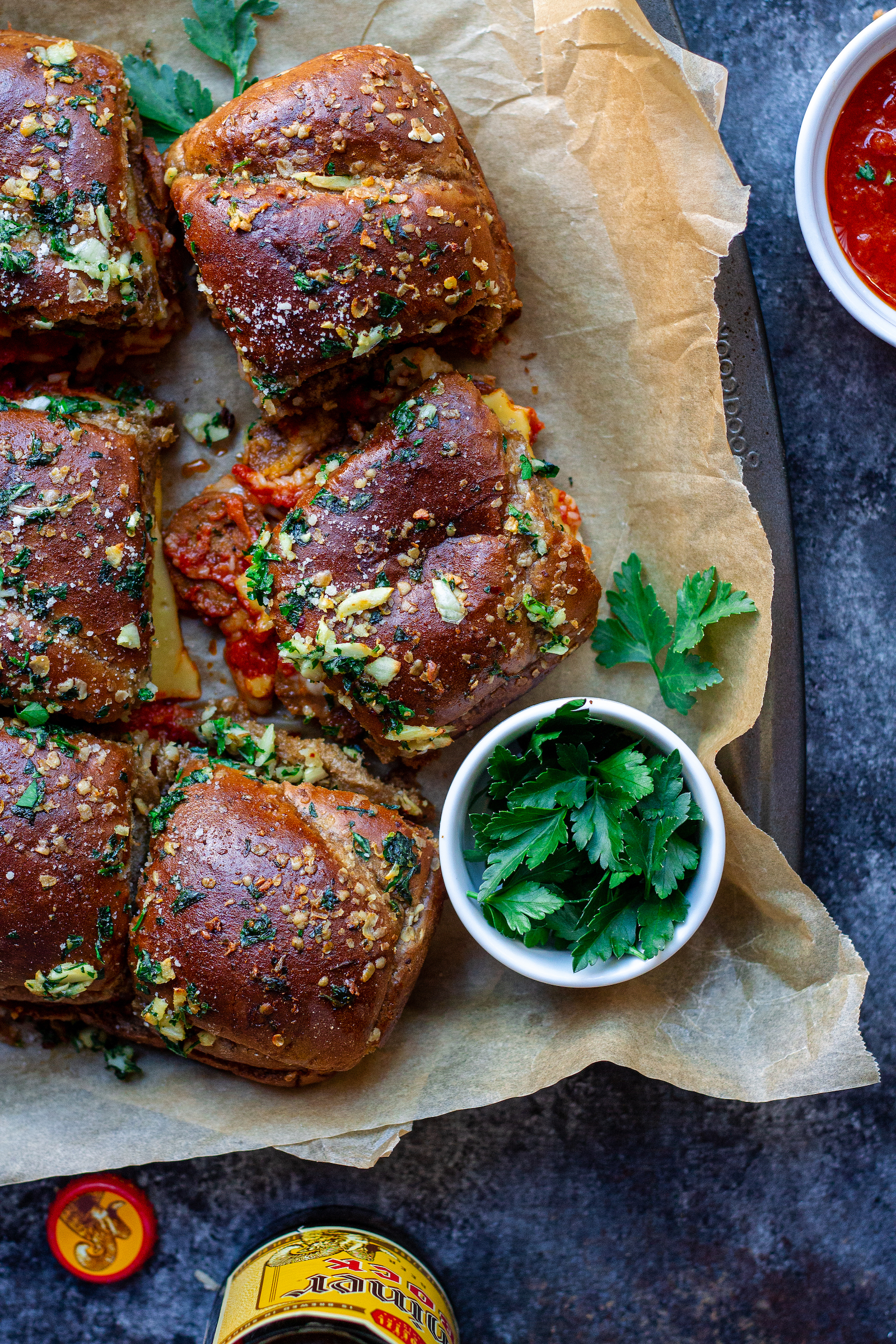 Vegan Pull Apart Pizza Sliders