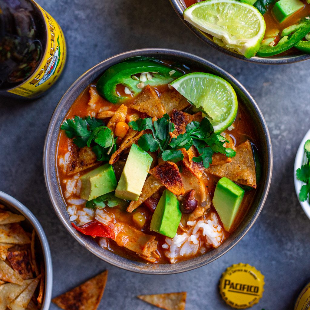 Cheesy Chipotle Chick'n & Rie Soup