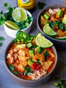 Cheesy Chipotle Chick'n & Rice Soup