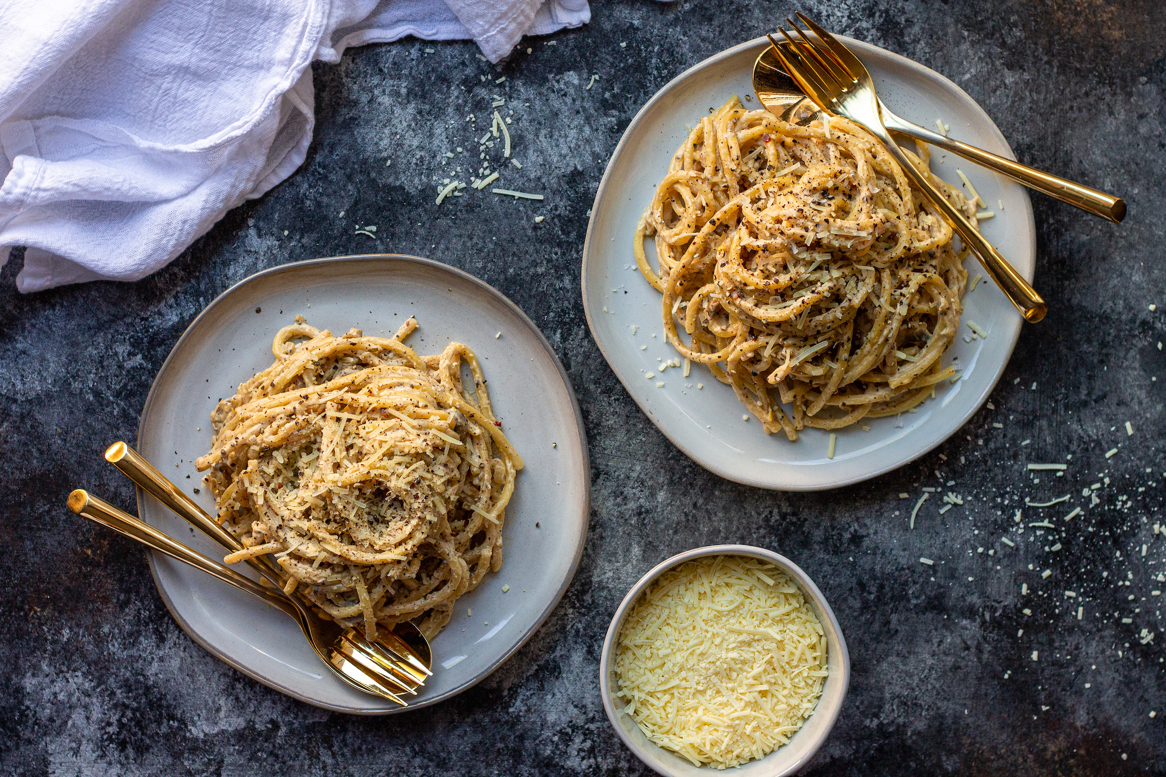 Creamy Black Pepper Bucatini