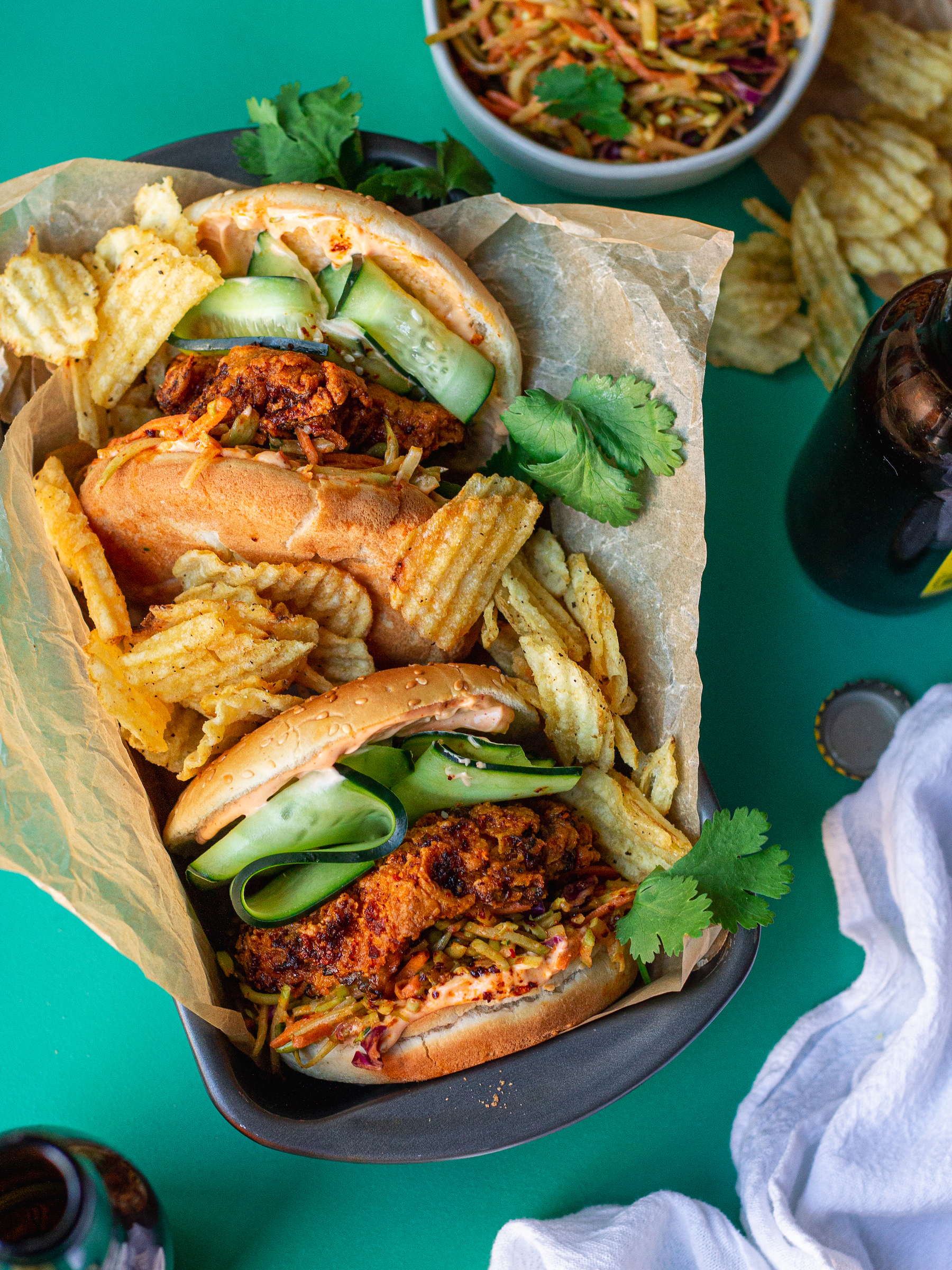 Korean-Style Hot Chick’n Sandwich