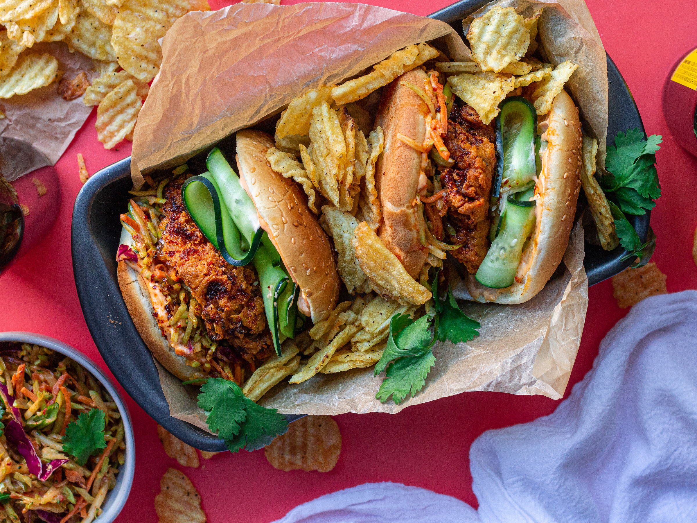 Korean-Style Hot Chick'n Sandwich