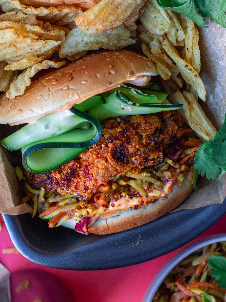 Korean-Style Hot Chick'n Sandwich