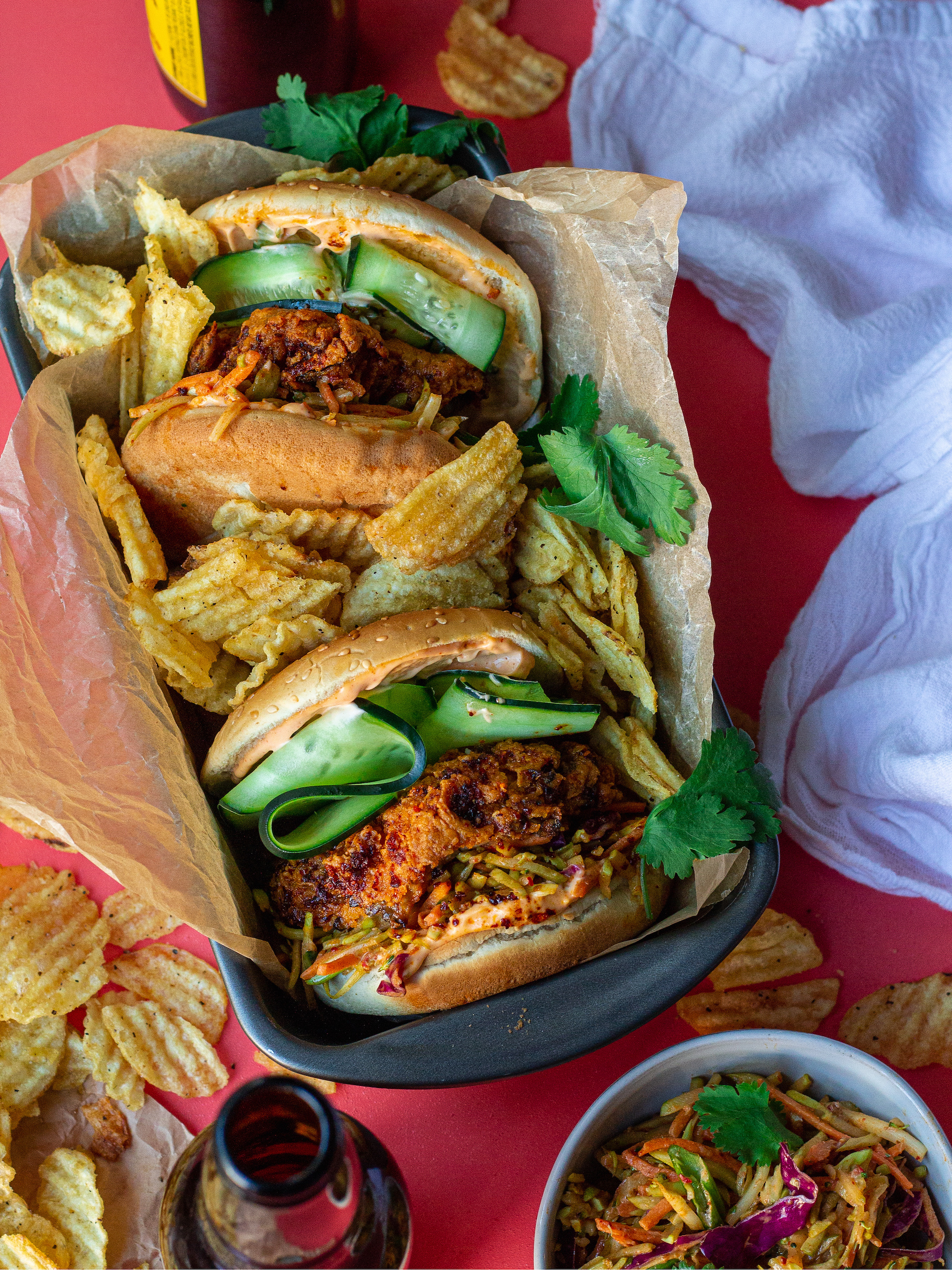 Korean-Style Hot Chick'n Sandwich