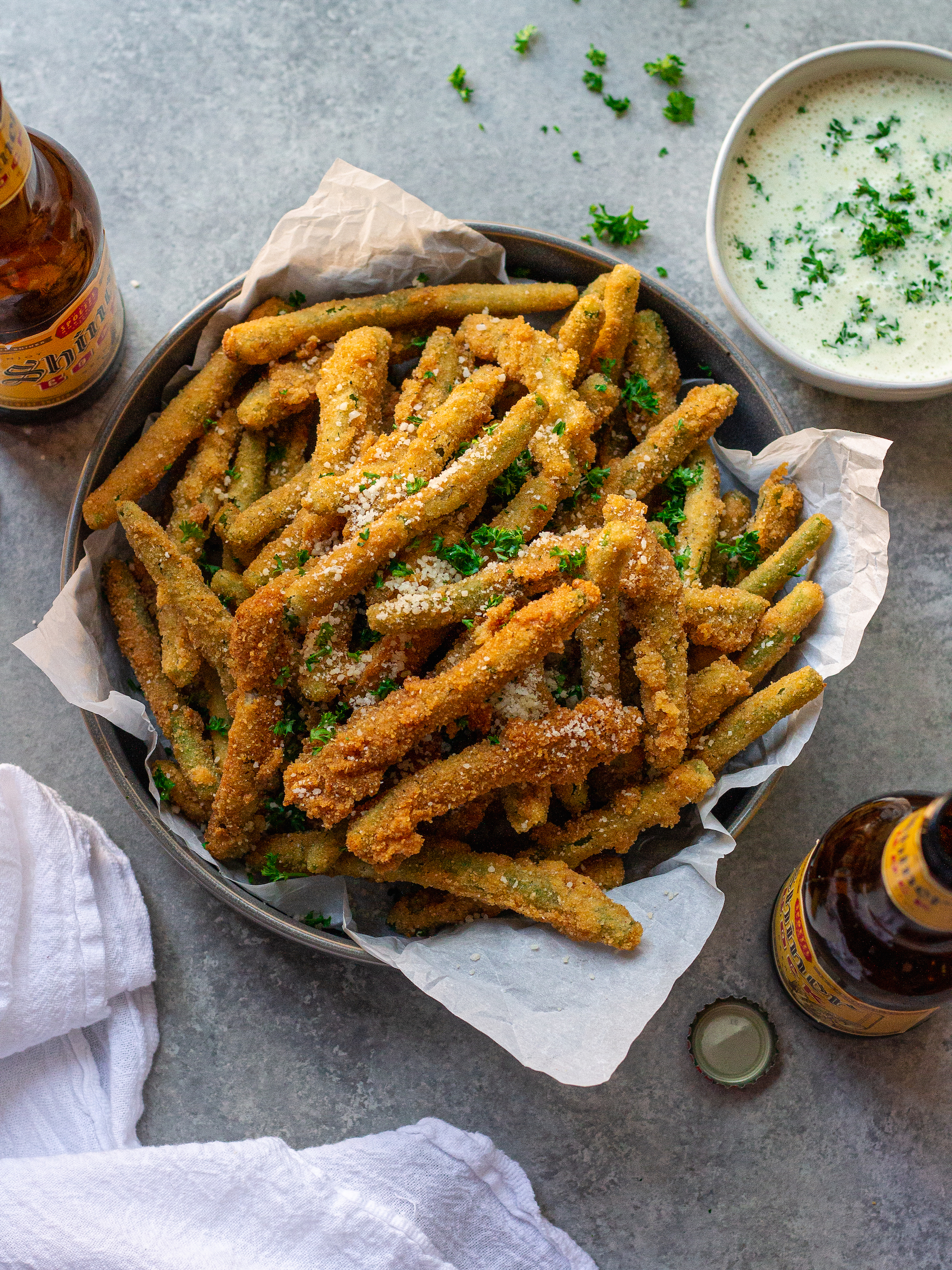 vegan fried green beans
