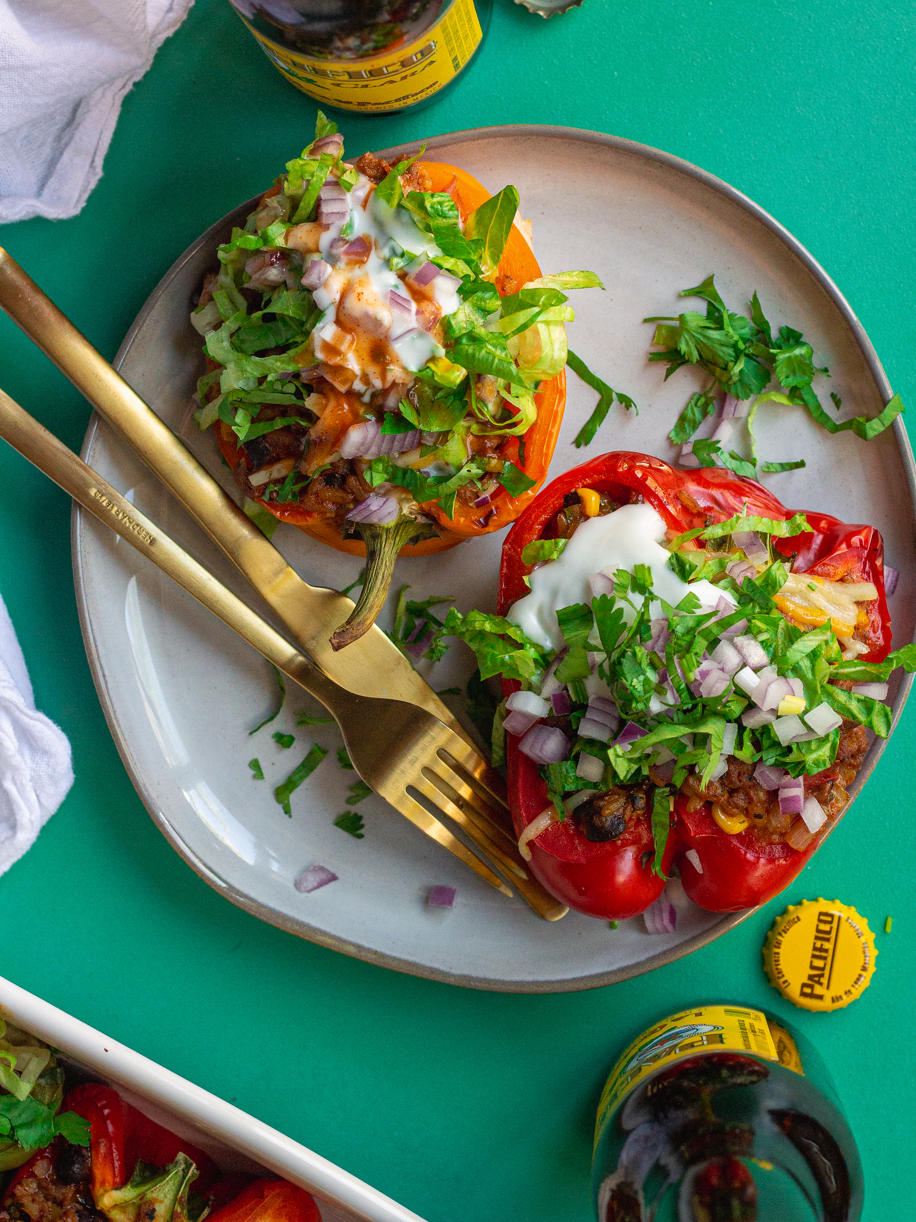 vegan taco stuffed peppers