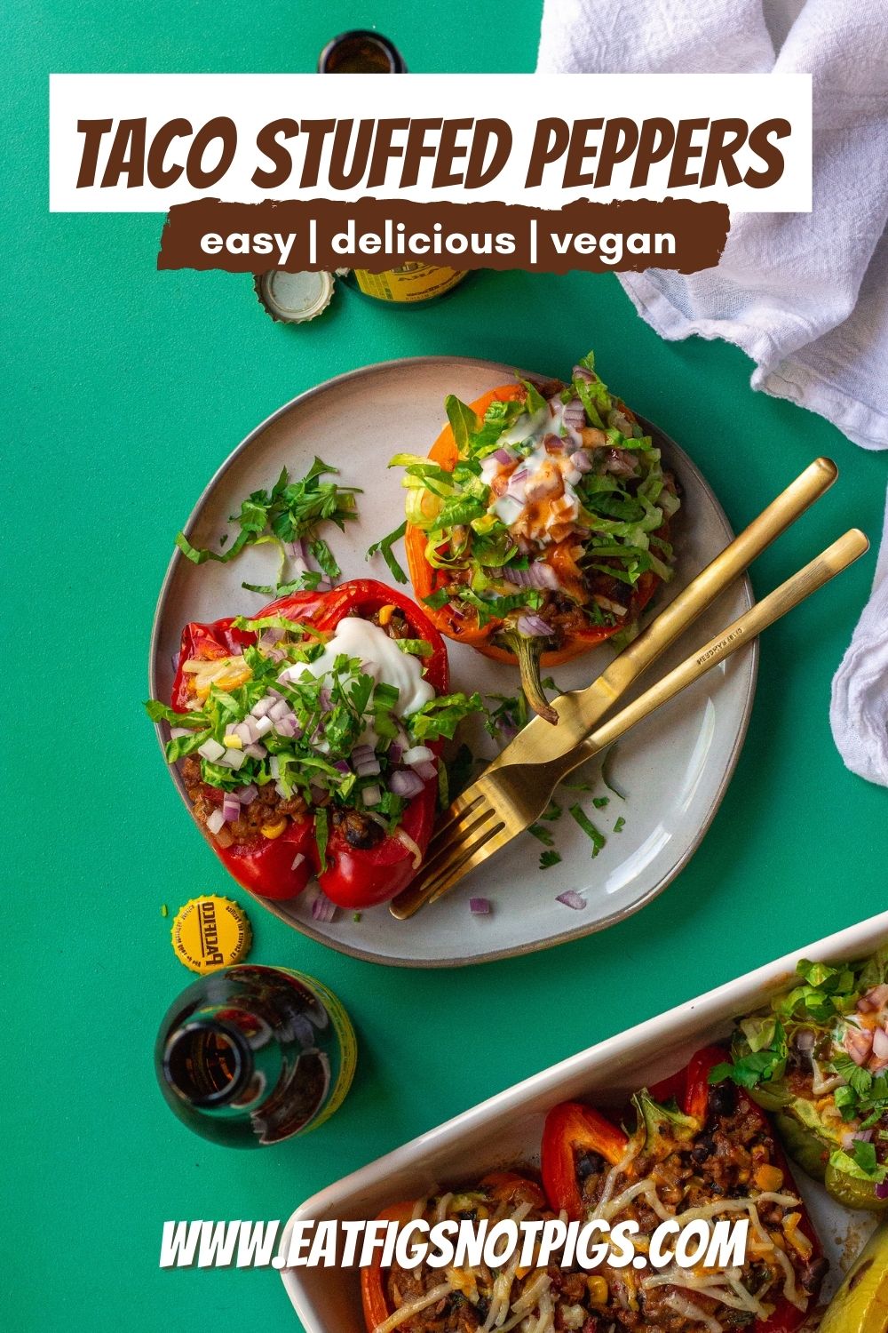 vegan taco stuffed peppers