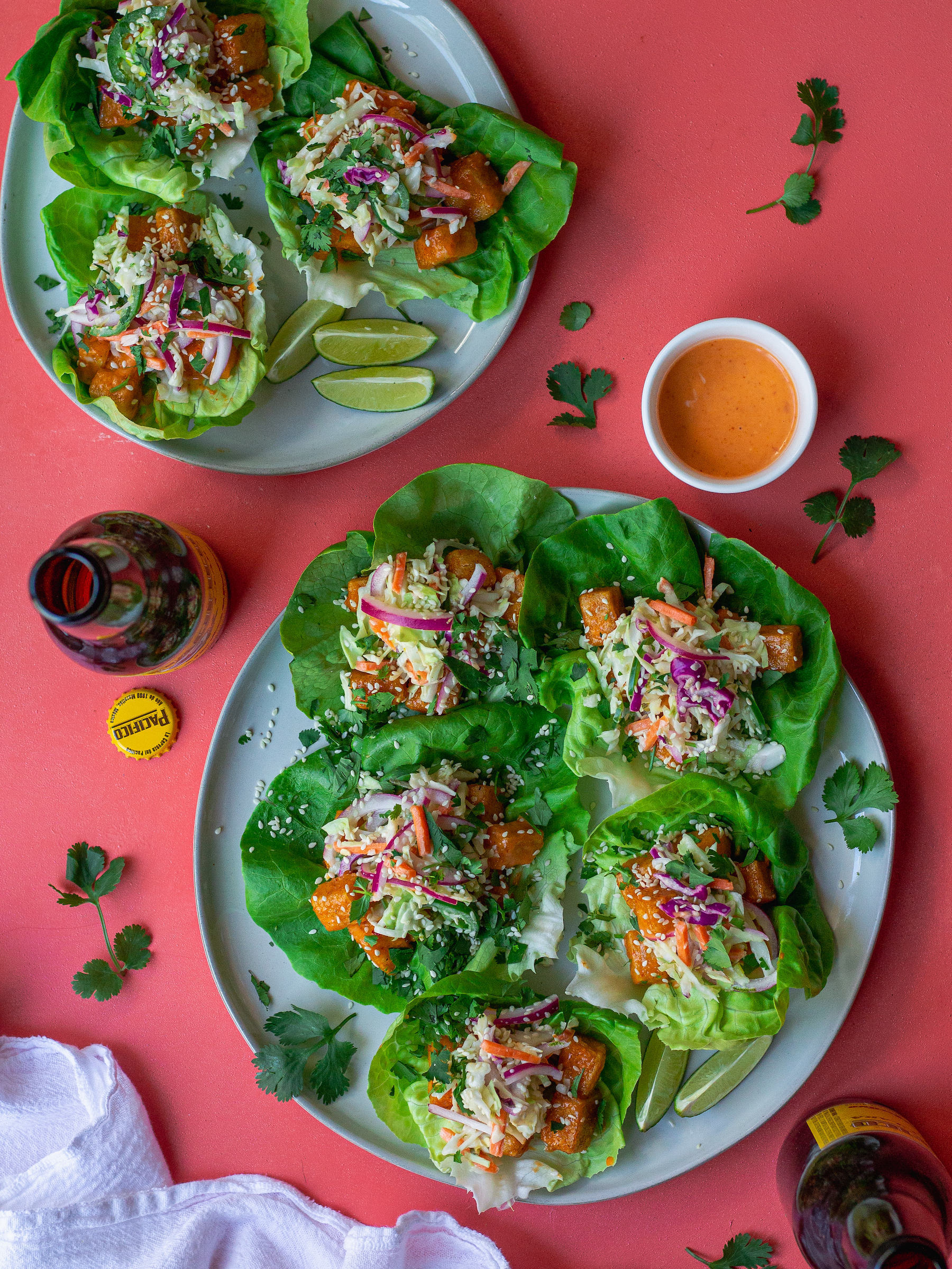 Vegan Bang Bang Lettuce Wraps