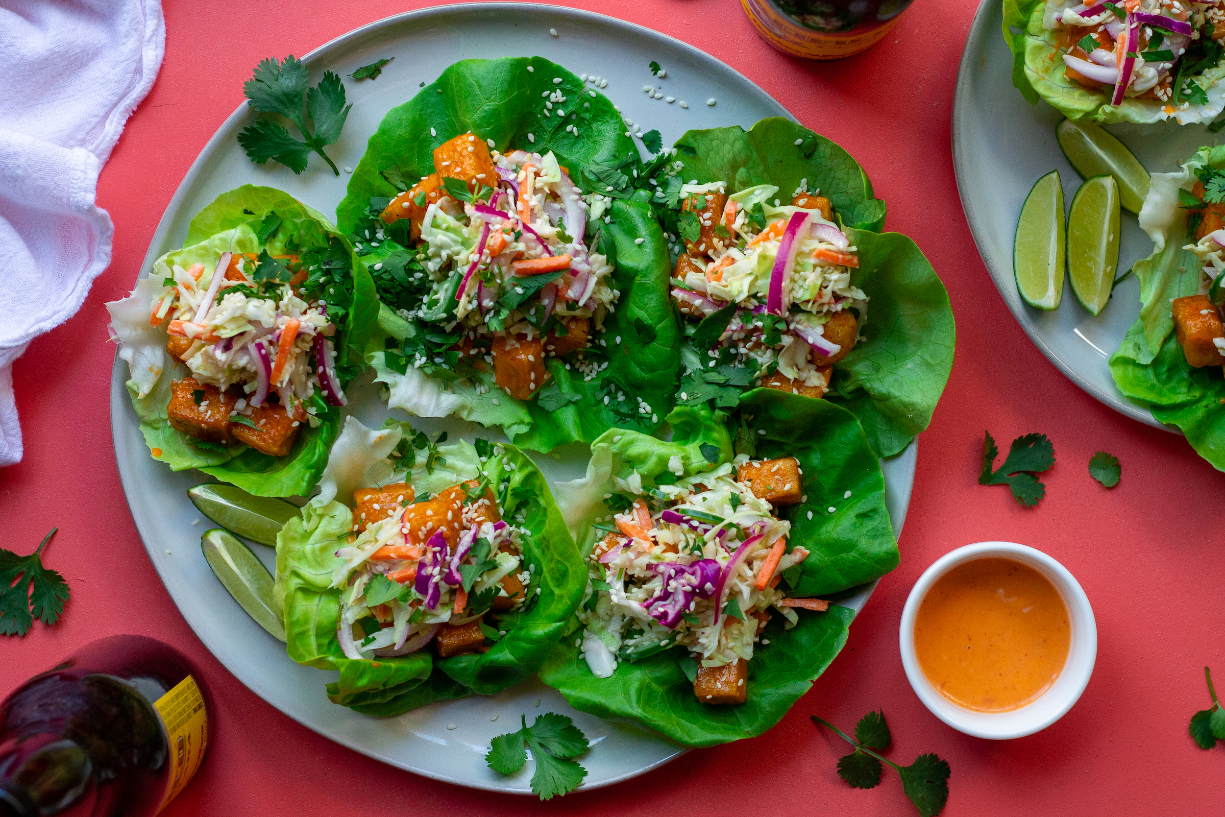 Vegan bang Bang Lettuce Wraps