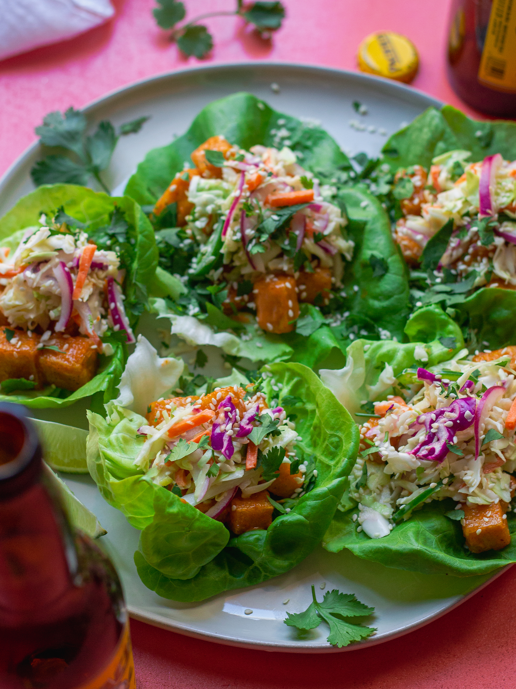 Vegan Bang Bang Lettuce Wraps