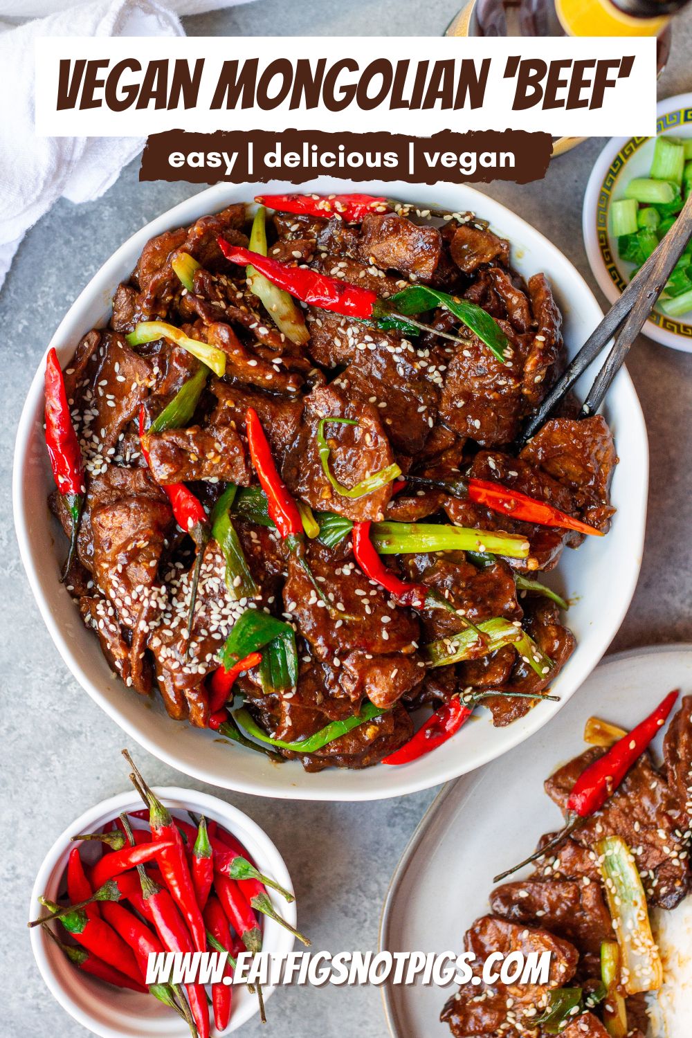 Vegan Mongolian Beef Pinterest