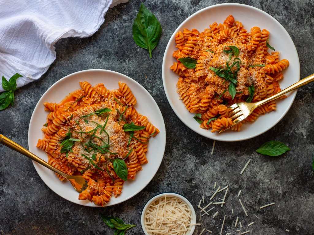 Vegan Pasta with Romesco Sauce