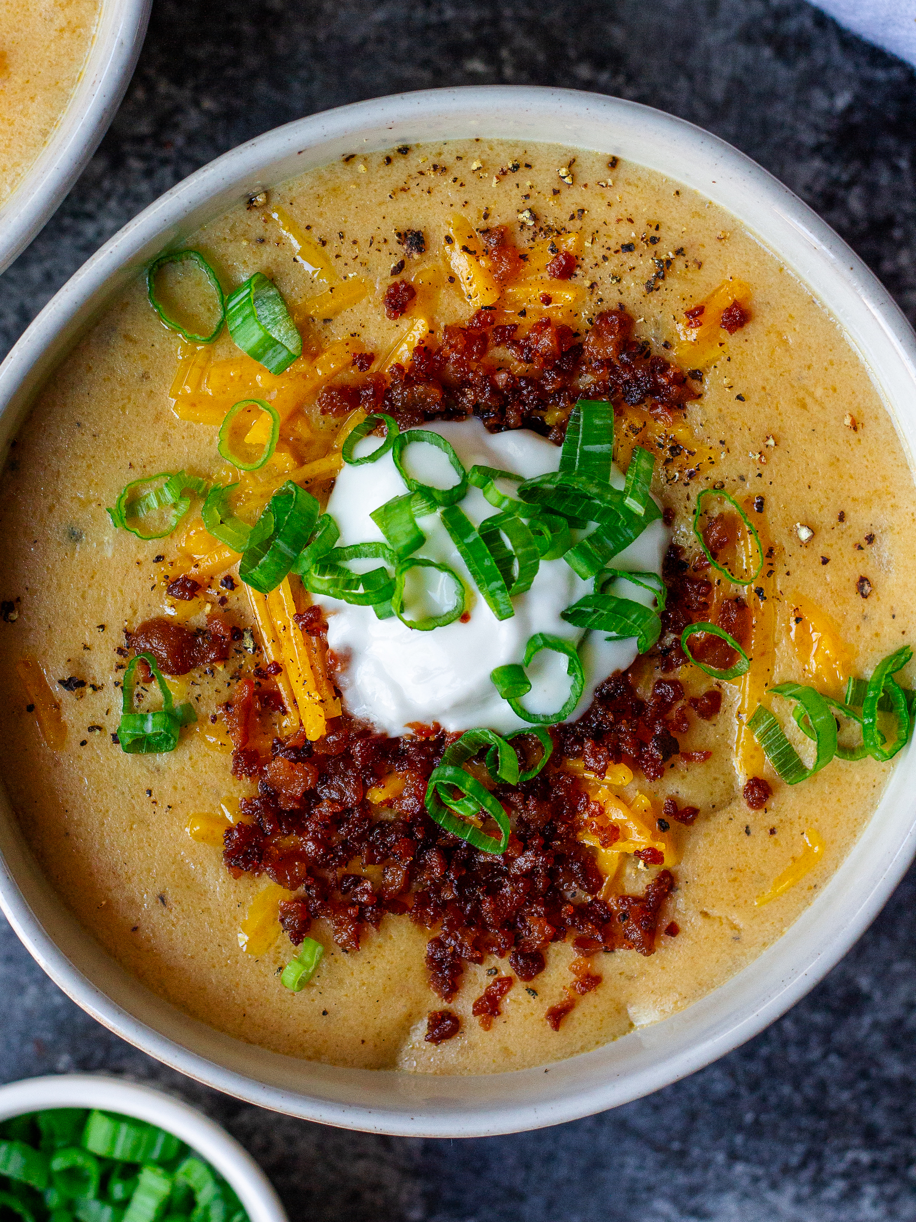 vegan loaded baked potato soup