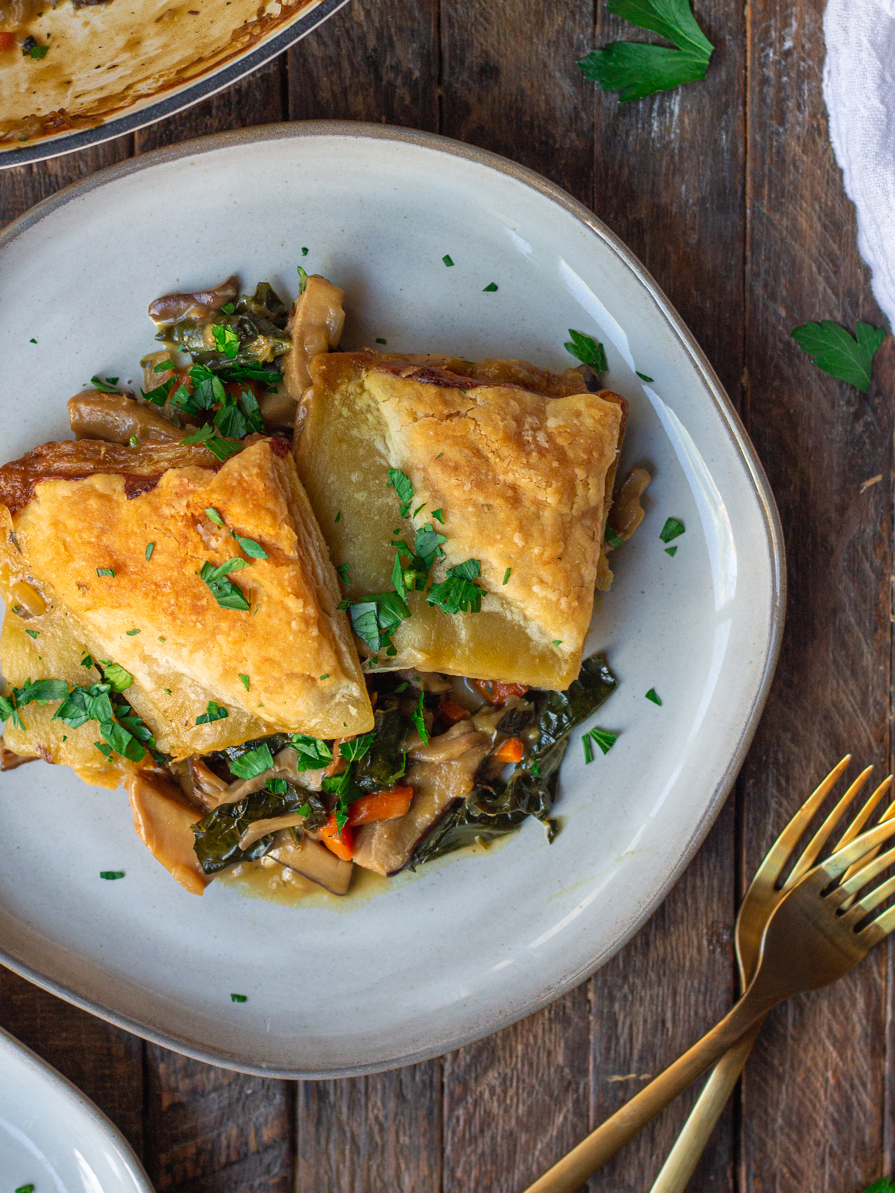 vegan mushroom pot pie