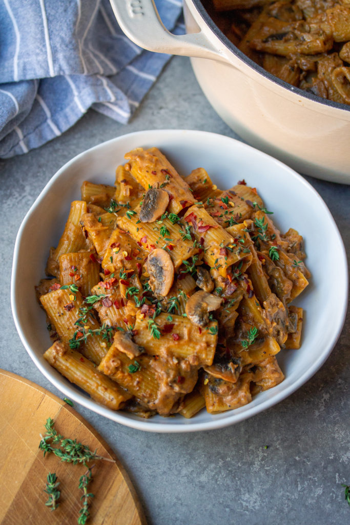 one pot vegan marsala pasta